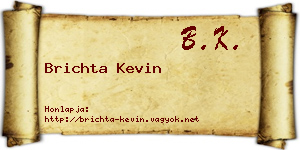 Brichta Kevin névjegykártya